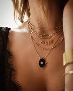 Load image into Gallery viewer, BLACK “RIAAD” NECKLACE
